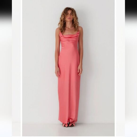 The Wolf Gang NWT Las Lolas Maxi Dress - Coral - Picture 10 of 10